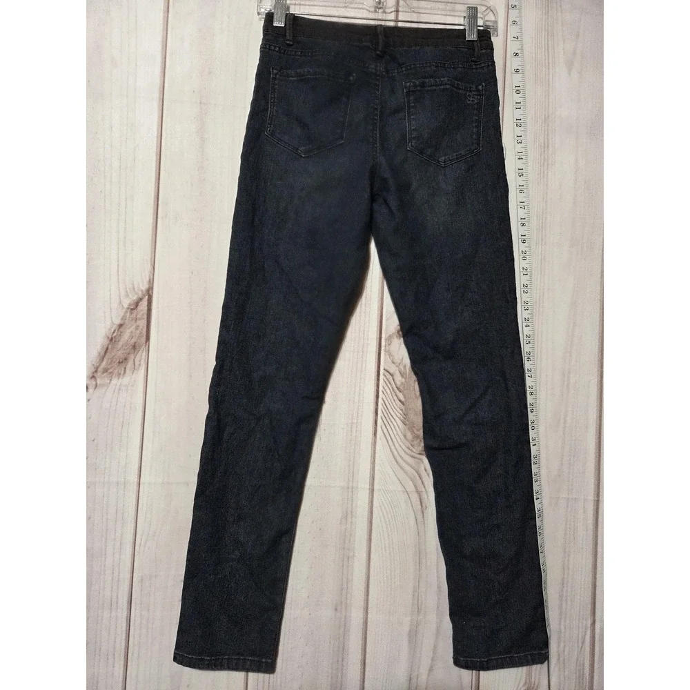 Jessica Simpson Jeans Girls 16 Blue Quilted Patchwork Skinny Stretch Denim Pants